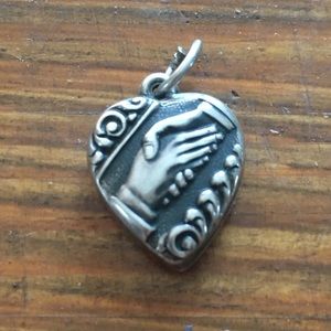 1940 STERLING CLADDAGH PRE ENGRAVED PUFFY HEART